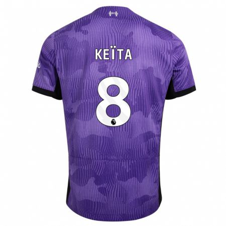 Kandiny Niño Camiseta Naby Keïta #8 Púrpura Equipación Tercera 2023/24 La Camisa