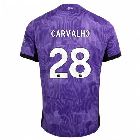 Kandiny Kinderen Fabio Carvalho #28 Paars Thuisshirt Derde Tenue 2023/24 T-Shirt België