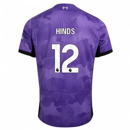 Kandiny Kinderen Taylor Hinds #12 Paars Thuisshirt Derde Tenue 2023/24 T-Shirt België