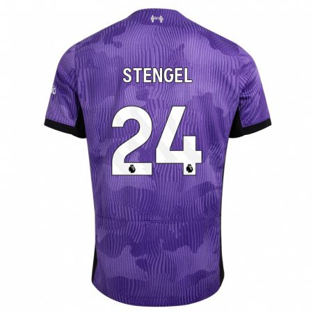 Kandiny Kinder Katie Stengel #24 Lila Ausweichtrikot Trikot 2023/24 T-Shirt Österreich