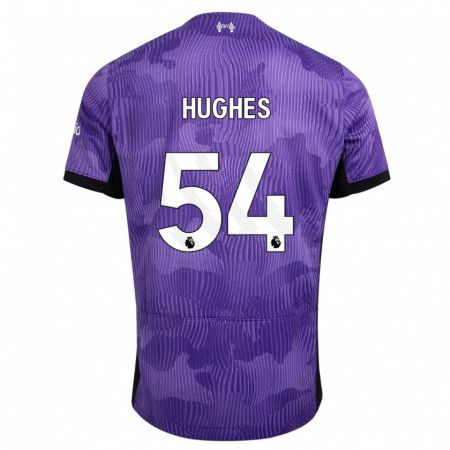 Kandiny Kinderen Liam Hughes #54 Paars Thuisshirt Derde Tenue 2023/24 T-Shirt België