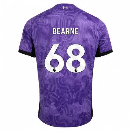 Kandiny Bambino Maglia Jack Bearne #68 Viola Kit Gara Third 2023/24 Maglietta