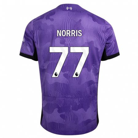 Kandiny Kinderen James Norris #77 Paars Thuisshirt Derde Tenue 2023/24 T-Shirt België