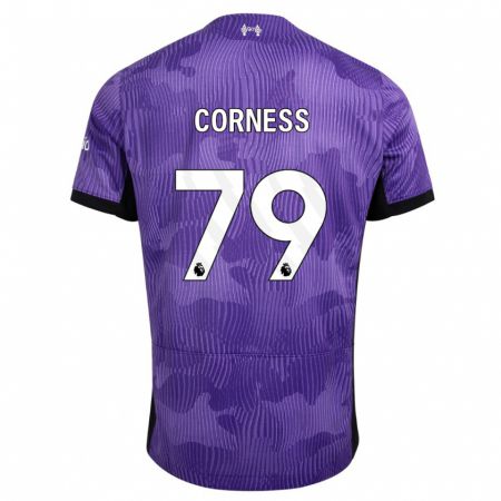 Kandiny Bambino Maglia Dominic Corness #79 Viola Kit Gara Third 2023/24 Maglietta