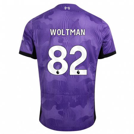 Kandiny Kinderen Max Woltman #82 Paars Thuisshirt Derde Tenue 2023/24 T-Shirt