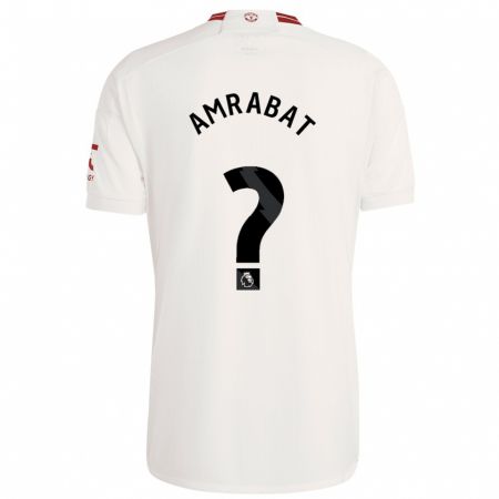 Kandiny Niño Camiseta Sofyan Amrabat #0 Blanco Equipación Tercera 2023/24 La Camisa