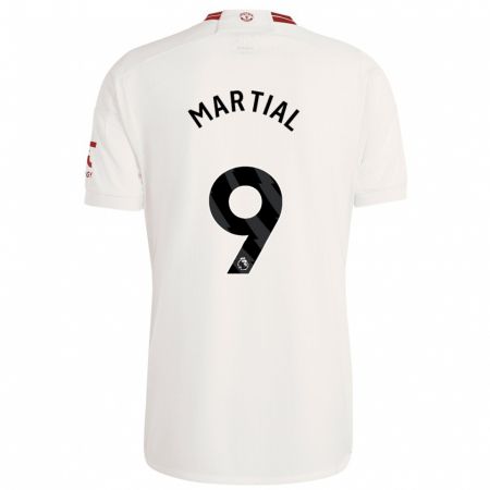 Kandiny Bambino Maglia Anthony Martial #9 Bianco Kit Gara Third 2023/24 Maglietta