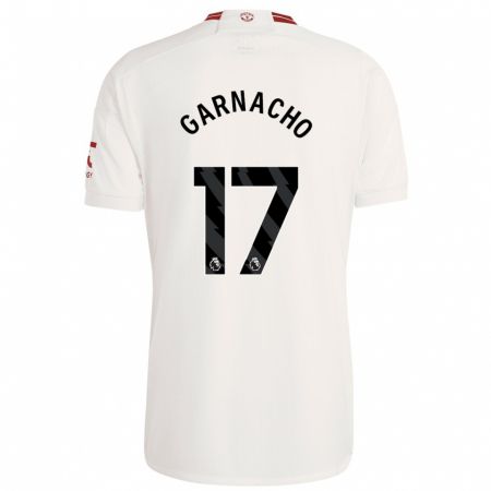 Kandiny Kinderen Alejandro Garnacho #17 Wit Thuisshirt Derde Tenue 2023/24 T-Shirt België