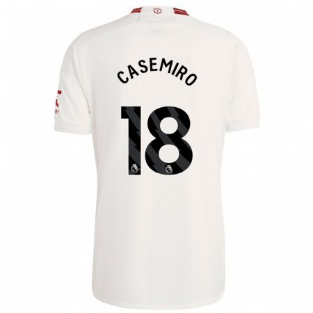 Kandiny Bambino Maglia Casemiro #18 Bianco Kit Gara Third 2023/24 Maglietta