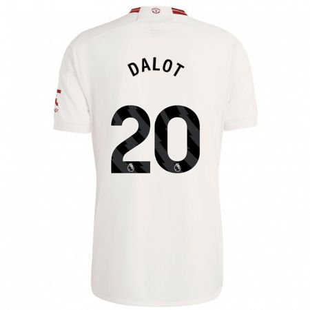 Kandiny Kinderen Diogo Dalot #20 Wit Thuisshirt Derde Tenue 2023/24 T-Shirt België