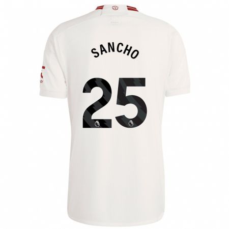 Kandiny Kinderen Jadon Sancho #25 Wit Thuisshirt Derde Tenue 2023/24 T-Shirt België