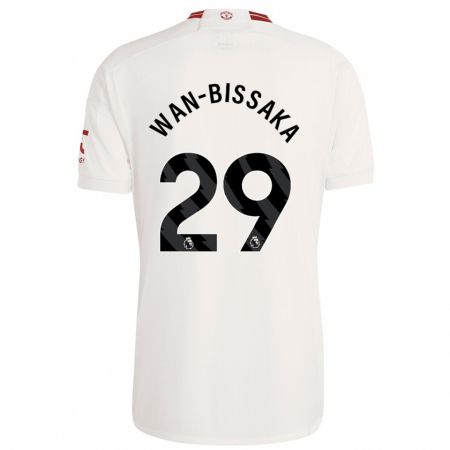 Kandiny Kinderen Aaron Wan-Bissaka #29 Wit Thuisshirt Derde Tenue 2023/24 T-Shirt België