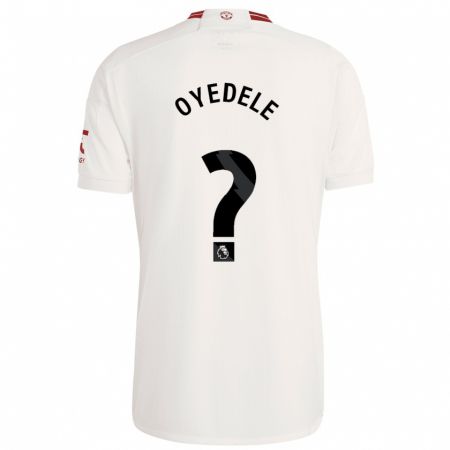 Kandiny Niño Camiseta Maxi Oyedele #0 Blanco Equipación Tercera 2023/24 La Camisa