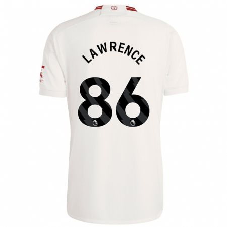 Kandiny Bambino Maglia Marcus Lawrence #86 Bianco Kit Gara Third 2023/24 Maglietta