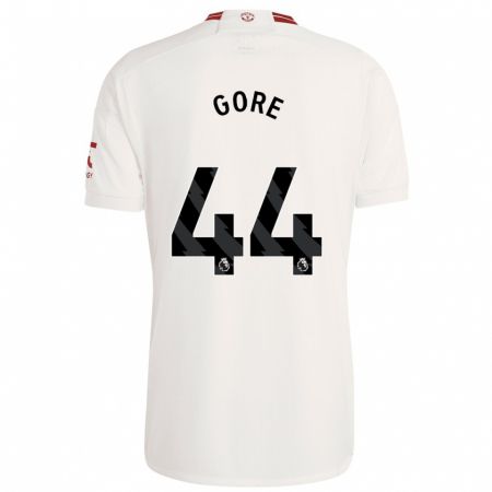 Kandiny Bambino Maglia Daniel Gore #44 Bianco Kit Gara Third 2023/24 Maglietta