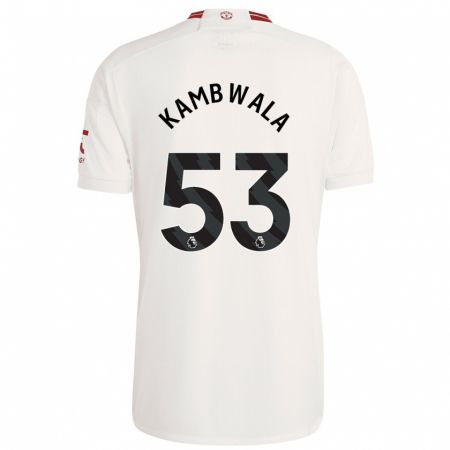 Kandiny Kinderen Willy Kambwala #53 Wit Thuisshirt Derde Tenue 2023/24 T-Shirt