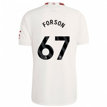 Kandiny Bambino Maglia Omari Forson #67 Bianco Kit Gara Third 2023/24 Maglietta