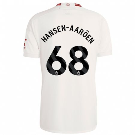 Kandiny Bambino Maglia Isak Hansen-Aaröen #68 Bianco Kit Gara Third 2023/24 Maglietta