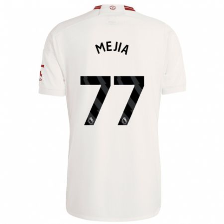 Kandiny Kinderen Mateo Mejia #77 Wit Thuisshirt Derde Tenue 2023/24 T-Shirt België