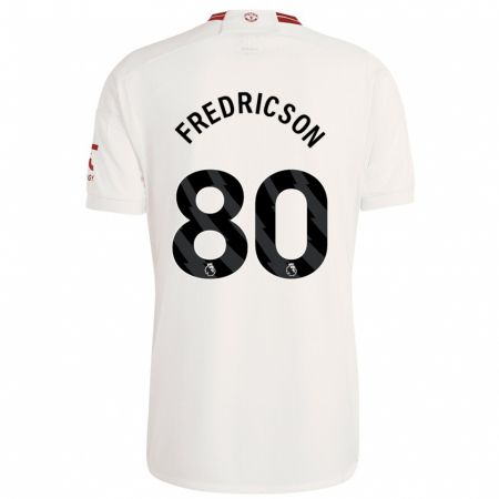 Kandiny Bambino Maglia Tyler Fredricson #80 Bianco Kit Gara Third 2023/24 Maglietta