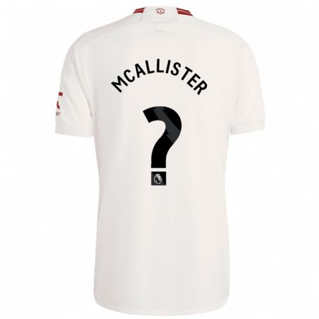 Kandiny Bambino Maglia Finley Mcallister #0 Bianco Kit Gara Third 2023/24 Maglietta