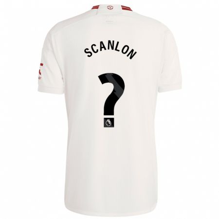 Kandiny Bambino Maglia James Scanlon #0 Bianco Kit Gara Third 2023/24 Maglietta