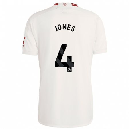 Kandiny Kinderen Phil Jones #4 Wit Thuisshirt Derde Tenue 2023/24 T-Shirt België