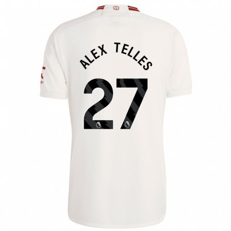 Kandiny Niño Camiseta Alex Nicolao Telles #27 Blanco Equipación Tercera 2023/24 La Camisa