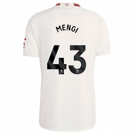 Kandiny Bambino Maglia Teden Mengi #43 Bianco Kit Gara Third 2023/24 Maglietta