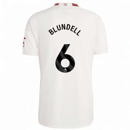 Kandiny Bambino Maglia Hannah Blundell #6 Bianco Kit Gara Third 2023/24 Maglietta