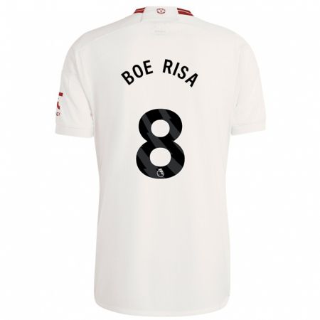 Kandiny Kinderen Vilde Boe Risa #8 Wit Thuisshirt Derde Tenue 2023/24 T-Shirt België