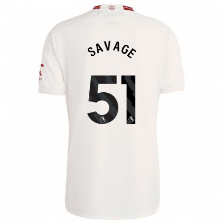 Kandiny Kinderen Charlie Savage #51 Wit Thuisshirt Derde Tenue 2023/24 T-Shirt