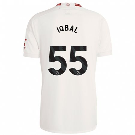 Kandiny Bambino Maglia Zidane Iqbal #55 Bianco Kit Gara Third 2023/24 Maglietta