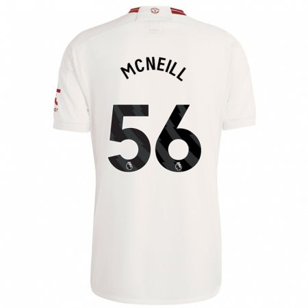 Kandiny Kinderen Charlie Mcneill #56 Wit Thuisshirt Derde Tenue 2023/24 T-Shirt België