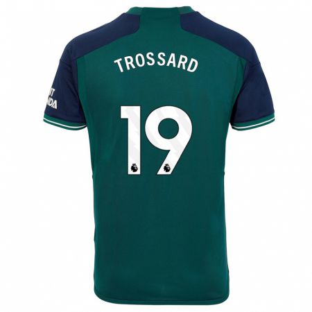 Kandiny Kinder Leandro Trossard #19 Grün Ausweichtrikot Trikot 2023/24 T-Shirt Österreich