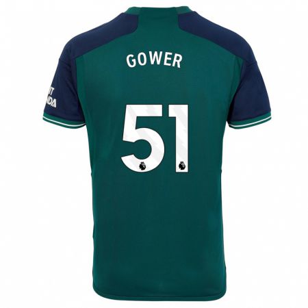 Kandiny Bambino Maglia Jimi Gower #51 Verde Kit Gara Third 2023/24 Maglietta