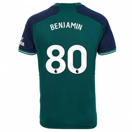 Kandiny Kinder Omari Benjamin #80 Grün Ausweichtrikot Trikot 2023/24 T-Shirt Österreich