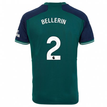 Kandiny Kinderen Hector Bellerin #2 Groente Thuisshirt Derde Tenue 2023/24 T-Shirt België