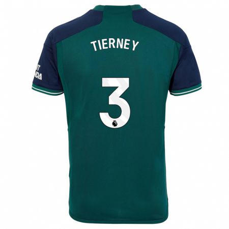 Kandiny Kinder Kieran Tierney #3 Grün Ausweichtrikot Trikot 2023/24 T-Shirt Österreich