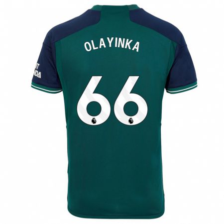 Kandiny Kinder James Olayinka #66 Grün Ausweichtrikot Trikot 2023/24 T-Shirt Österreich