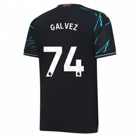 Kandiny Niño Camiseta Tomas Galvez #74 Azul Oscuro Equipación Tercera 2023/24 La Camisa