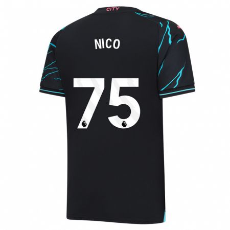 Kandiny Kinderen Nico O'reilly #75 Donkerblauw Thuisshirt Derde Tenue 2023/24 T-Shirt België