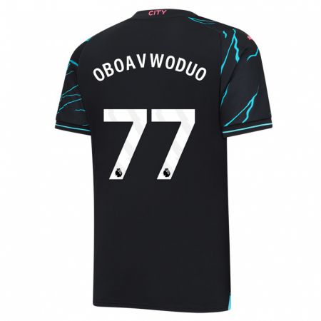 Kandiny Bambino Maglia Justin Oboavwoduo #77 Blu Scuro Kit Gara Third 2023/24 Maglietta