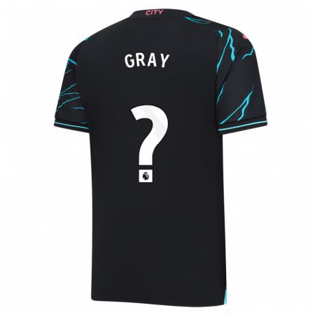 Kandiny Kinderen Charlie Gray #0 Donkerblauw Thuisshirt Derde Tenue 2023/24 T-Shirt België