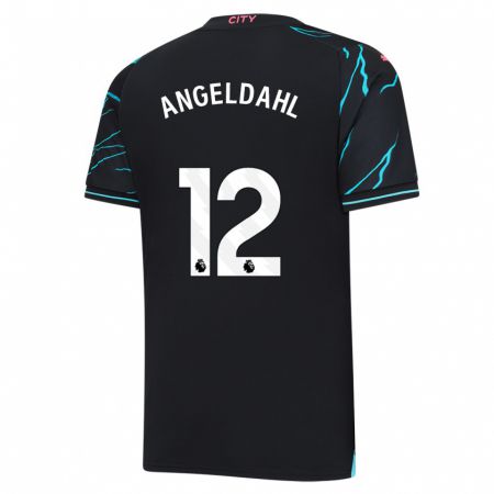 Kandiny Niño Camiseta Filippa Angeldahl #12 Azul Oscuro Equipación Tercera 2023/24 La Camisa