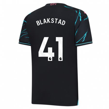 Kandiny Kinder Julie Blakstad #41 Dunkelblau Ausweichtrikot Trikot 2023/24 T-Shirt Österreich