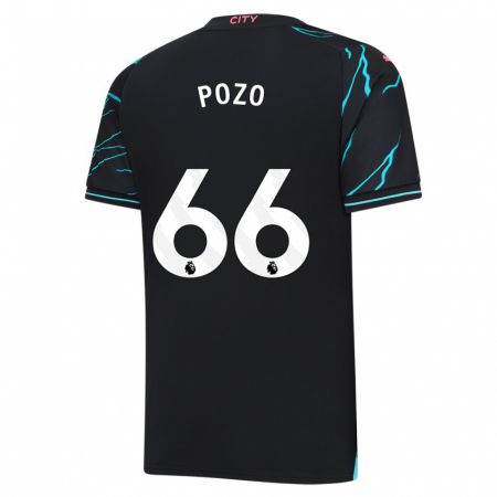 Kandiny Kinderen Iker Pozo #66 Donkerblauw Thuisshirt Derde Tenue 2023/24 T-Shirt België