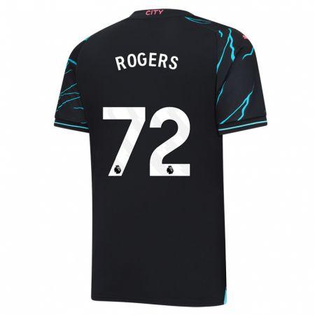 Kandiny Kinderen Morgan Rogers #72 Donkerblauw Thuisshirt Derde Tenue 2023/24 T-Shirt