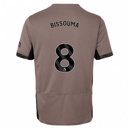 Kandiny Kinderen Yves Bissouma #8 Donker Beige Thuisshirt Derde Tenue 2023/24 T-Shirt België