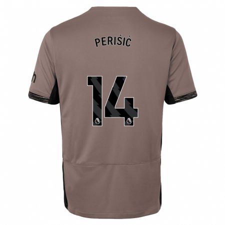 Kandiny Kinderen Ivan Perisic #14 Donker Beige Thuisshirt Derde Tenue 2023/24 T-Shirt België